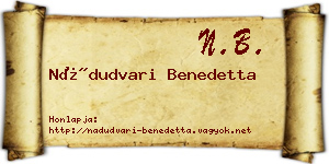 Nádudvari Benedetta névjegykártya